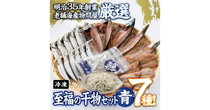 【ふるさと納税】老舗海産物問屋 選りすぐり干物 セット 青 (7種)あじ 鯵 さば 鯖 みりん ちりめん 海鮮 魚 いわし セット 詰合せ 【BQ83】【佐伯海産(株)】