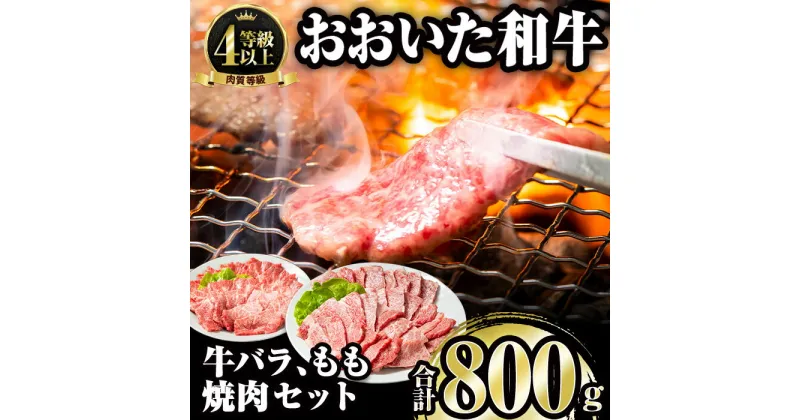 【ふるさと納税】おおいた和牛 バラ もも 焼肉 セット (合計800g・バラ400g+もも400g) 国産 牛肉 肉 霜降り A4 和牛 ブランド牛 冷凍 BBQ 大分県 佐伯市 【FW005】【 (株)ミートクレスト】