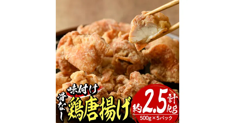 【ふるさと納税】老舗店の味付けから揚げ (計2.5kg・500g×5袋) から揚げ からあげ 味付き 簡単 冷凍 お取り寄せ 惣菜 おかず おつまみ 揚げるだけ 小分け 大分県 佐伯市【HD140】【 さいき本舗 城下堂】