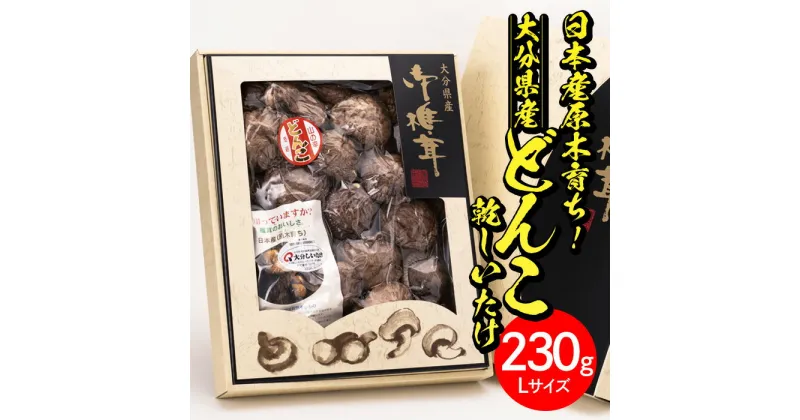 【ふるさと納税】日本産原木育ち！大分県産どんこ乾しいたけ(計230g・Lサイズ) 九州産 大分県産 国産 しいたけ 椎茸 乾燥椎茸 乾燥シイタケ 乾燥しいたけ 干しいたけ 干シイタケ 原木しいたけ 佐伯市【HD132】【さいき本舗 城下堂】