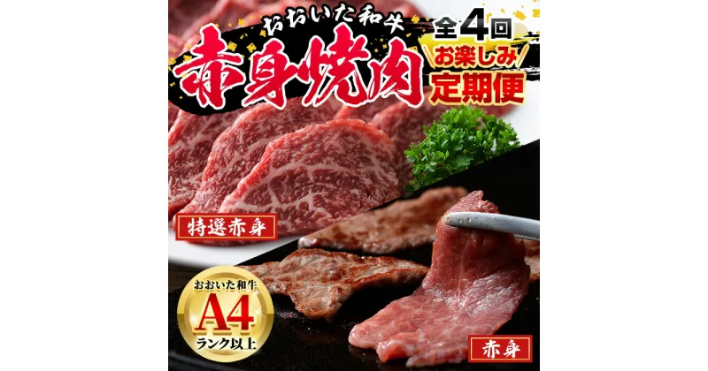 【ふるさと納税】＜定期便・全4回)＞おおいた和牛 低温熟成 赤身 焼肉 お楽しみ 定期便 (3ヶ月ごとにお届け) 国産 牛肉 肉 霜降り A4 和牛 ブランド牛 冷凍 大分県 佐伯市【DH245】【(株)ネクサ】