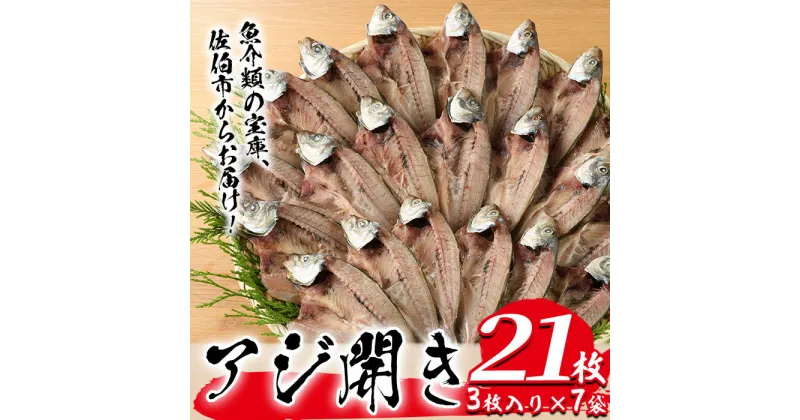 【ふるさと納税】あじの開き(21枚) 魚 さかな 鯵 アジ おかず 肴 おつまみ 国産 大分県 佐伯市【GN011】【Ichihashi企画】