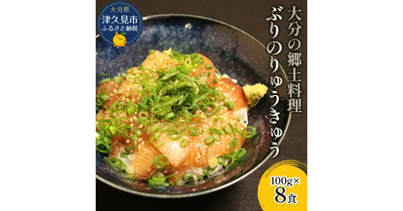 【ふるさと納税】大分県の郷土料理 ぶりのりゅうきゅう 100g×8食 海鮮丼 刺し身 刺身 鰤 大分県産 九州産 津久見市 国産 送料無料