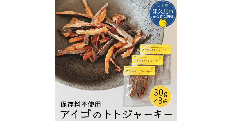 【ふるさと納税】アイゴのトトジャーキー 30g×3袋 魚 おつまみ スナック おやつ 珍味 加工品 ジャーキー 常温 保存料不使用 大分県産 九州産 津久見市 国産 送料無料