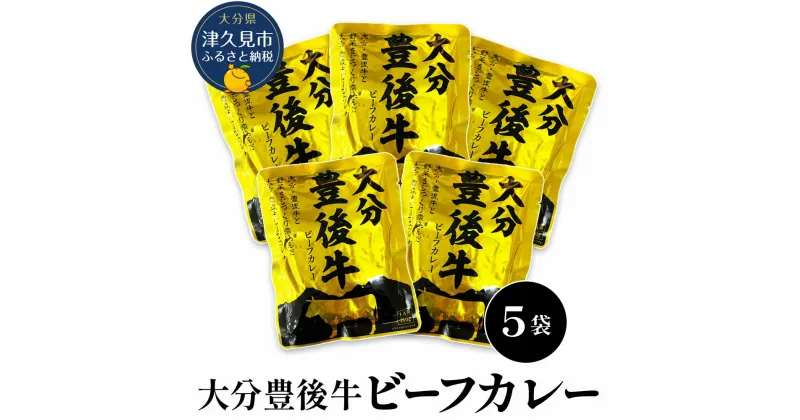 【ふるさと納税】大分豊後牛ビーフカレー 5袋セット レトルト カレー ビーフ レトルト食品 和牛カレー お惣菜 大分県産 九州産 津久見市 国産 送料無料／熨斗対応可 お歳暮 お中元 など