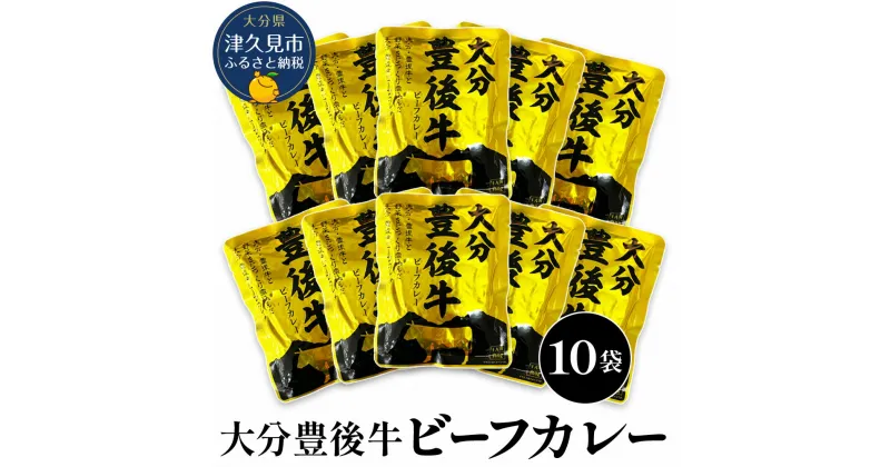 【ふるさと納税】大分豊後牛ビーフカレー 10袋セット レトルト カレー ビーフ レトルト食品 和牛カレー お惣菜 大分県産 九州産 津久見市 国産 送料無料／熨斗対応可 お歳暮 お中元 など