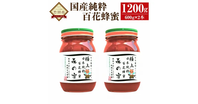 【ふるさと納税】【国産はちみつ】日本純粋百花蜂蜜「森の蜜」 600g×2本 計1200g 化粧箱入り はちみつ ハチミツ ハニー 国産蜂蜜 国産ハチミツ 国産はちみつ 瓶詰 純粋はちみつ 純粋ハチミツ 大分県 九州 百花蜜 送料無料