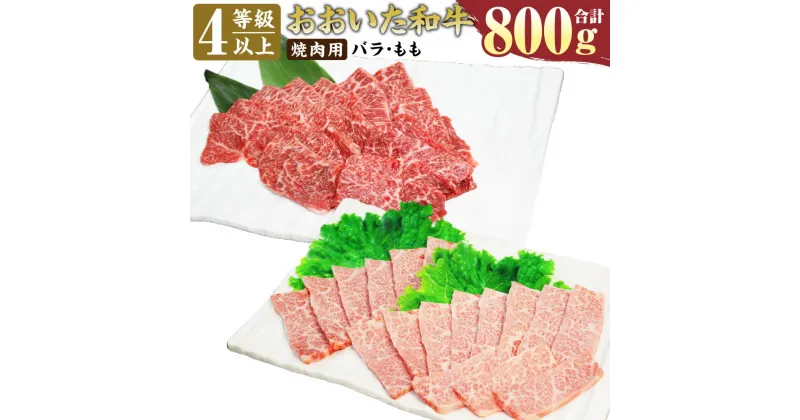 【ふるさと納税】おおいた和牛 焼肉用 バラ 400g もも 400g 計800g 4等級以上 肉 お肉 牛肉 和牛 豊後牛 バラ肉 モモ 赤身 焼肉 冷凍 大分県産 九州産 国産 送料無料