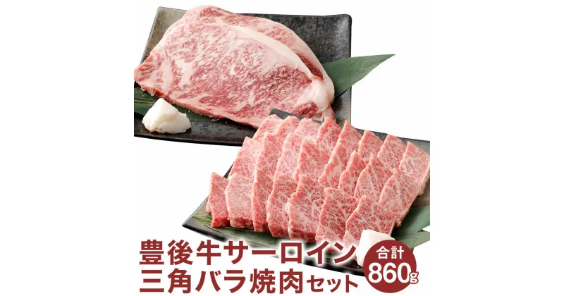 【ふるさと納税】豊後牛 焼肉 セット サーロイン ステーキ 360g 三角バラ 500g 合計860g 肉 牛 和牛 豊後牛 銘柄牛 国産牛 黒毛和種 黒毛和牛 和牛 冷凍 国産 九州産 竹田市 大分県産 送料無料