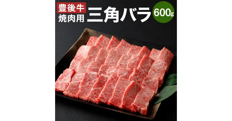 【ふるさと納税】豊後牛 三角バラ 焼肉用 600g 肉 牛 和牛 豊後牛 銘柄牛 国産牛 黒毛和種 黒毛和牛 和牛 冷凍 国産 九州産 竹田市 大分県産 送料無料