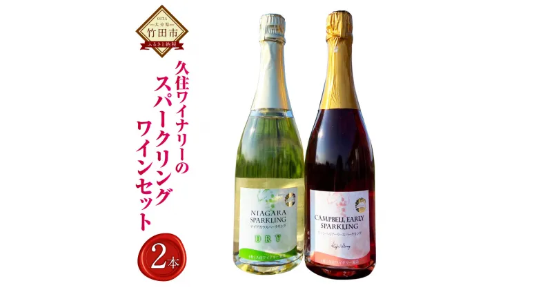 【ふるさと納税】久住ワイナリーのスパークリングワイン 2本セット 720ml×各1本 ナイアガラスパークリング キャンベルアーリースパークリング スパークリングワイン スパークリング ワイン 赤ワイン 白ワイン お酒 酒 洋酒 アルコール セット 国産 九州産 大分県産 送料無料