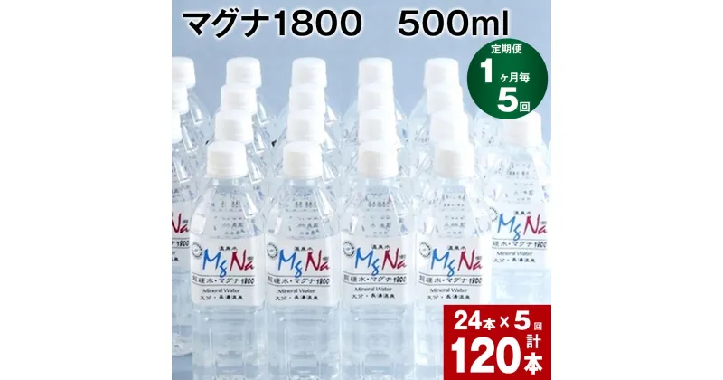 【ふるさと納税】【定期便】【1ヶ月毎 5回】「マグナ1800」500ml 計120本(24本×5回) 合計60L 水 飲料水 硬水 ミネラルウォーター シリカ 温泉水 健康 マグネシウム 弱アルカリ ケイ素 サルフェート 硬度900 ph8.6 長湯温泉 大分県