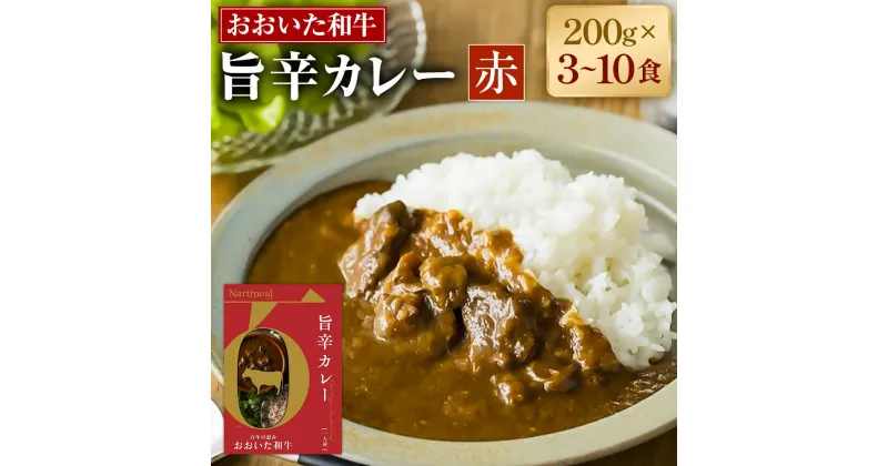 【ふるさと納税】百年の恵み おおいた和牛旨辛カレー(赤) 3個 5個 10個 セット 1箱 200g カレー レトルトカレー レトルト食品 おおいた和牛 和牛 牛 備蓄 常備食 保存食 お取り寄せ 常温保存 送料無料