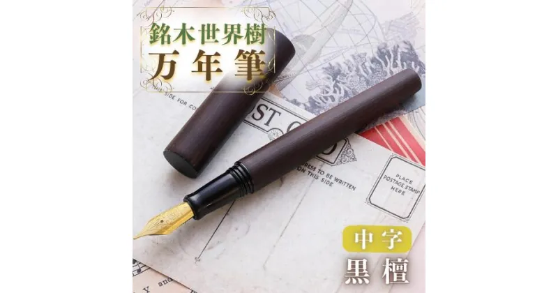 【ふるさと納税】銘木 世界樹 万年筆 黒檀 中字 お祝い 贈り物 誕生日 卒業 入学 就職 筆記具 ペンライフ