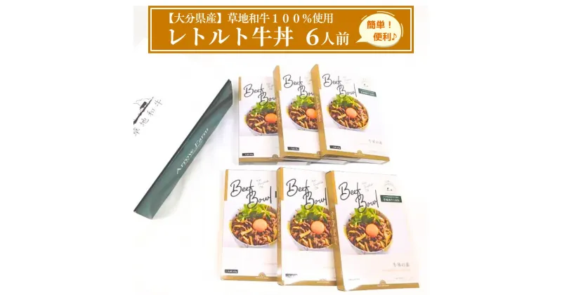 【ふるさと納税】草地和牛 レトルト 牛丼 1人前 140g 6個入 国産牛 和牛