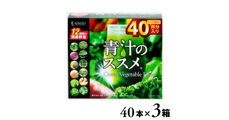 【ふるさと納税】青汁 青汁のススメ 40本×3箱 国産 野菜 12種 飲料 大麦若葉 ケール 健康食品 美容