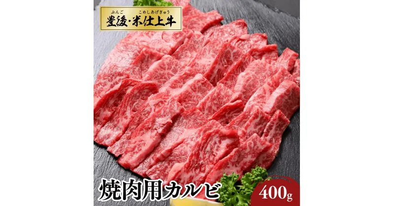 【ふるさと納税】焼肉 BBQ 大分県産 牛肉 カルビ 肉 400g 「豊後 ・ 米仕上牛」 豊後高田市産 ブランド牛