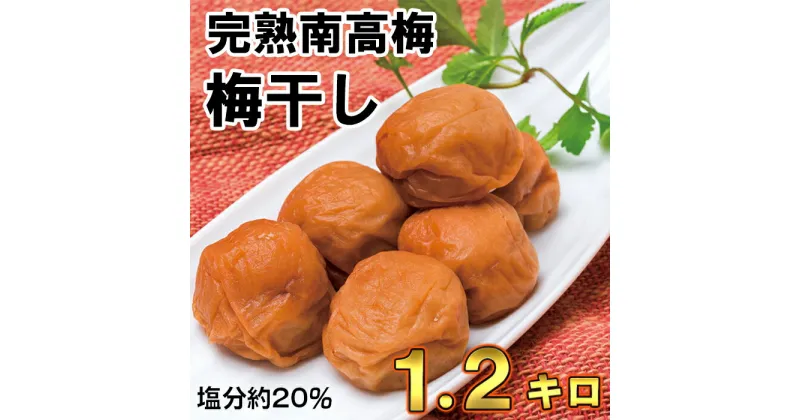 【ふるさと納税】ひらそ農園の完熟南高梅の梅干し　1.2kg（塩分約20%） 梅干し 国産 南高梅 ＜004-004_5＞