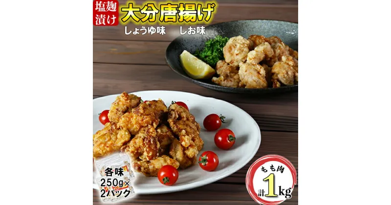 【ふるさと納税】からあげ幸力の大分唐揚げ1キロ（しお500g・しょうゆ500g）＜057-012_5＞