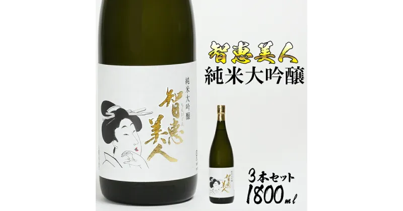 【ふるさと納税】中野酒造　清酒「智恵美人　純米大吟醸酒」1800ml 3本セット 日本酒＜105-033_5＞