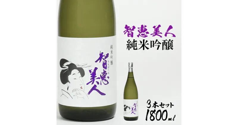 【ふるさと納税】中野酒造　清酒「智恵美人　純米吟醸酒」1800ml 3本セット 日本酒＜105-031_5＞