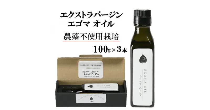 【ふるさと納税】エゴマオイル(EGOMA OIL) 100g×3本セット 無農薬栽培 低温直圧搾油法 大分県産 先行予約＜143-007_5＞