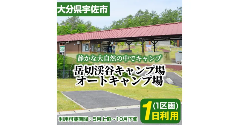 【ふるさと納税】岳切渓谷キャンプ場 オートキャンプ場 1日利用(1区画)アウトドア キャンプ場 キャンプ チケット 1日利用【104800100】【宇佐市役所院内支所産業建設課】