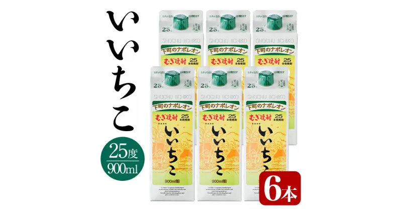 【ふるさと納税】いいちこ 25度 パック(計5.4L・900ml×6本)酒 お酒 むぎ焼酎 900ml 麦焼酎 常温 いいちこ 三和酒類 紙パック【106104200】【酒のひろた】