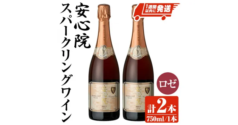 【ふるさと納税】安心院スパークリングワイン ロゼ(計1.5L・750ml×2本)酒 お酒 ワイン スパークリングワイン ロゼ ぶどう 葡萄【107303400】【時枝酒店】