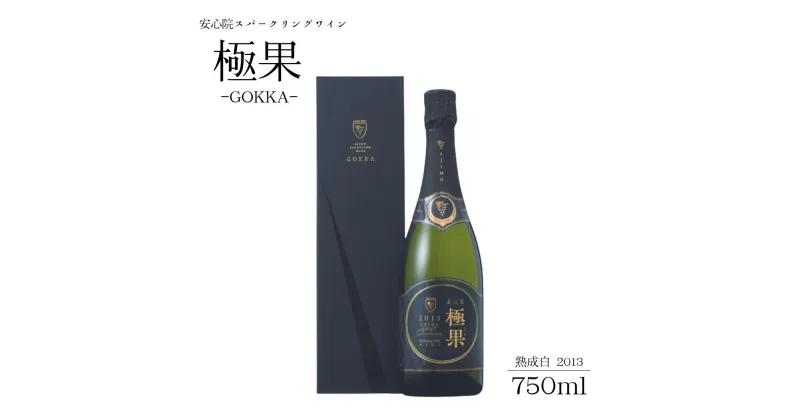 【ふるさと納税】安心院スパークリングワイン 極果(熟成白) 2013(750ml)酒 お酒 ワイン スパークリングワイン ぶどう 葡萄【107305200】【時枝酒店】