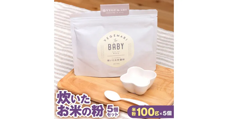 【ふるさと納税】炊いたお米の粉 5個 セット 合計500g 100g×5 うるち米 ヒノヒカリ 米粉 離乳食 簡単 パウダー 粉末 加熱製粉 国産 九州 大分県 送料無料