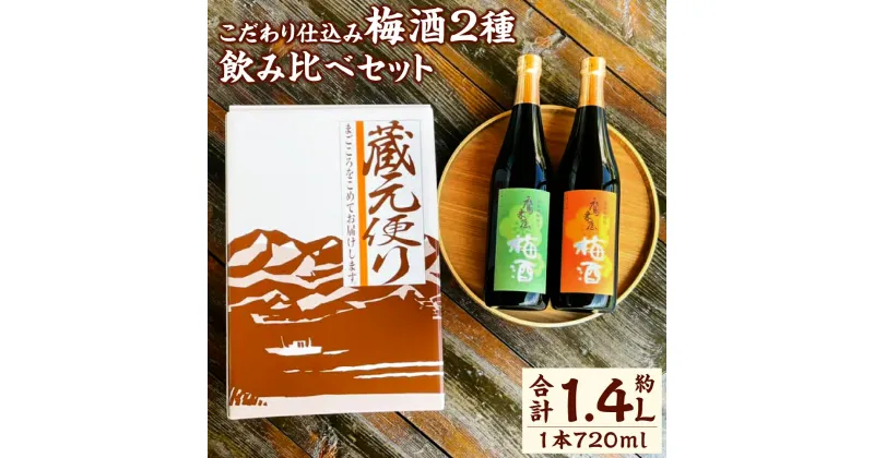 【ふるさと納税】浜嶋酒造 こだわりの仕込みを味わう 鷹来屋 梅酒 2種 飲み比べ セット 合計約1.4L 粕取焼酎仕込 日本酒仕込 各720ml 南高梅 梅 リキュール お酒 アルコール ギフト 贈り物 贈答 国産 九州 大分県 送料無料