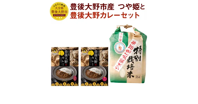 【ふるさと納税】豊後大野市産 つや姫と豊後大野カレー セット つや姫 ジオ蔵出し色選米 特別栽培米 精米 2kg カレー 180g×2個 椎茸 しいたけ さつまいも 紅はるか レトルト ごはん 詰め合わせ 国産 九州 大分県 送料無料