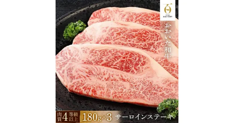 【ふるさと納税】【おおいた和牛】サーロインステーキ3枚（180g×3枚）｜ 肉質4等級以上 こだわりの逸品 | 大分県 由布市 大分 九州 返礼品 お取り寄せ グルメ お肉 牛肉 サーロインステーキ サーロイン 和牛 牛ステーキ 湯布院 由布院