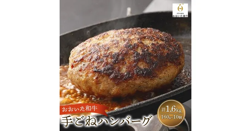 【ふるさと納税】おおいた和牛＆大分県産豚 特製 手ごね ハンバーグ 160g×10個 計1.6kg 手作り和風ソース付き | 温めるだけ 手作り 時短料理 時短 簡単調理 惣菜 ご当地 ご当地グルメ お取り寄せ 人気 送料無料 おすすめ 湯布院 由布院 ゆふいん