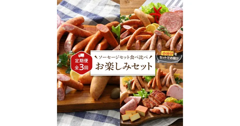 【ふるさと納税】【定期便 全3回】【由布院燻製工房 燻家】ソーセージセット 食べ比べ お楽しみ セット＜小分けをセットしてお届け＞